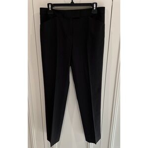 Lafayette‎ 148 Black Wool Irving Dress Pants Minimalist Career Capsule Wardrobe
